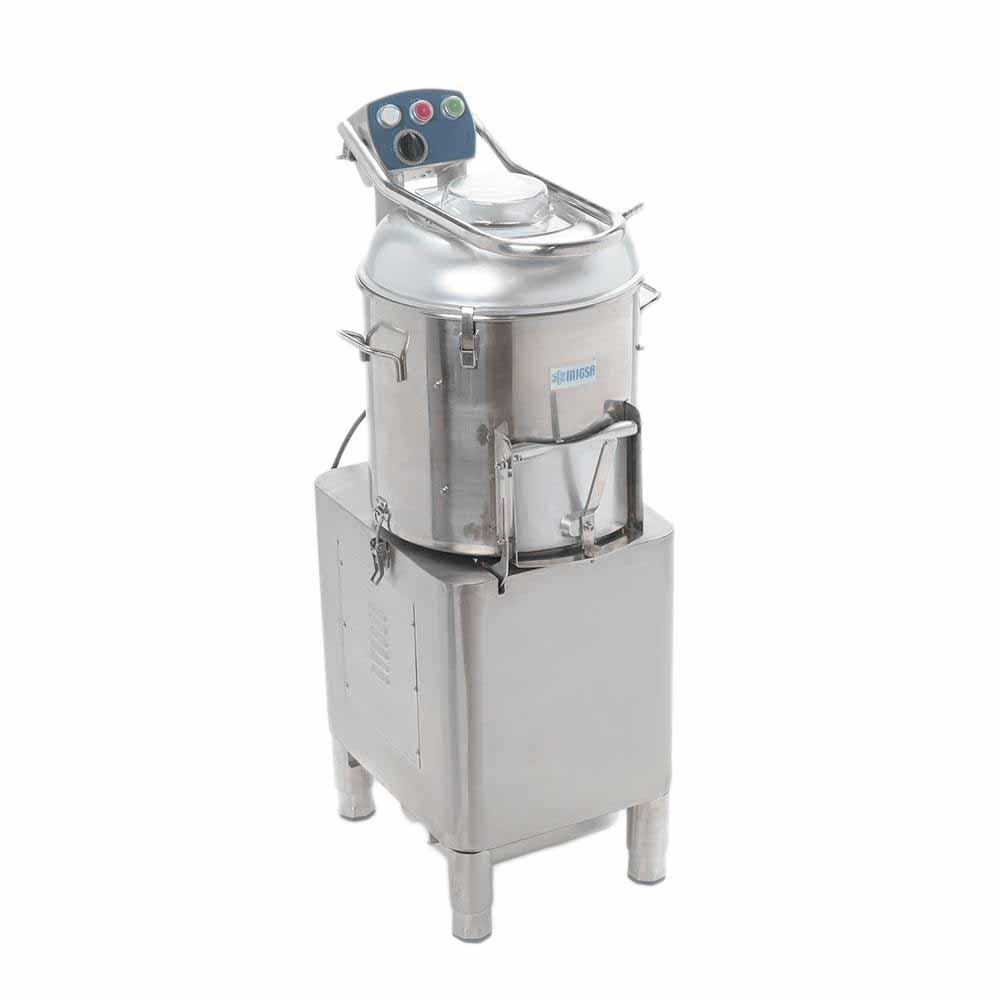 Mondadora de papas con base y trampa de bagazo Marca Migsa Modelo HLP-20 freeshipping - Innova FoodService