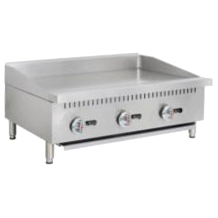 Plancha comercial a gas de 3 quemadores  Migsa Modelo MGRG-36-MG