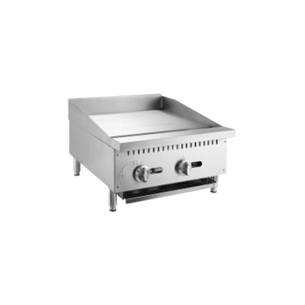 Plancha comercial a gas de 2 quemadores Migsa Modelo MGRG-24-MG