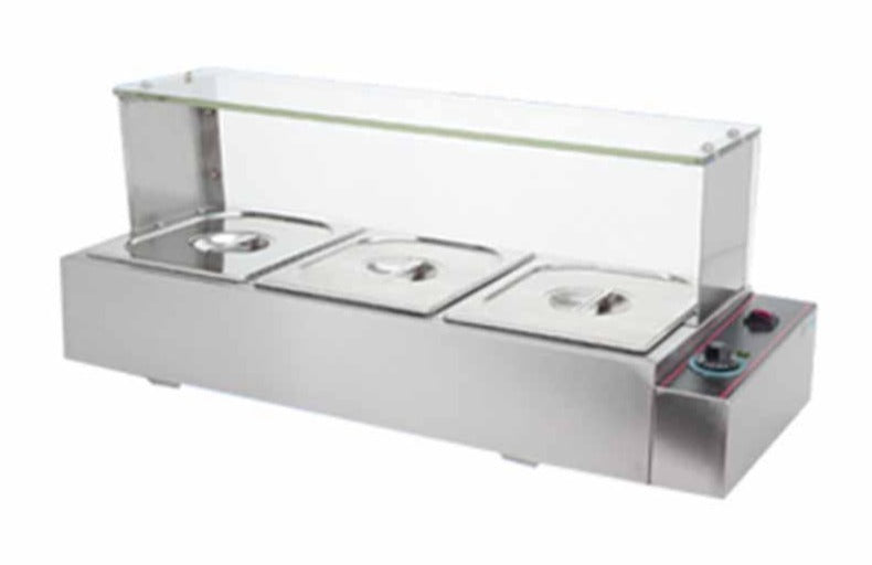 Baño maria eléctrico de 3 insertos Marca Migsa Modelo BN-B22 freeshipping - Innova FoodService
