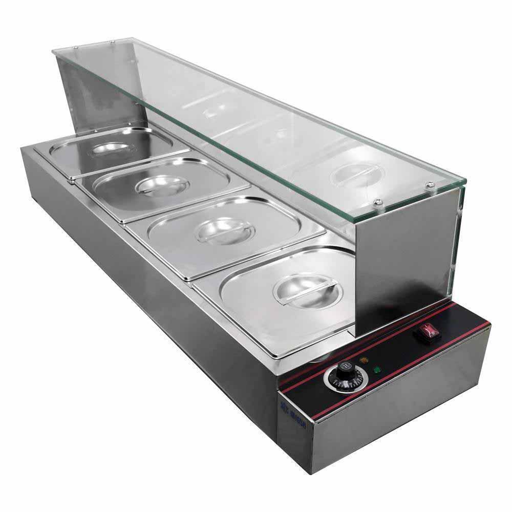 Baño maria eléctrico de 4 insertos Marca Migsa Modelo BN-B23 freeshipping - Innova FoodService