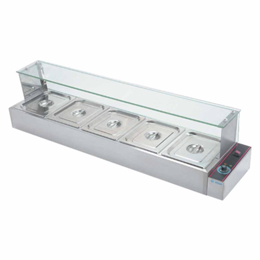 Baño maria eléctrico de 5 insertos Marca Migsa Modelo BN-B24 freeshipping - Innova FoodService