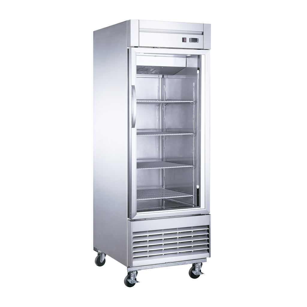 Congelador vertical puerta de cristal en A.I. de 23 pies cúbicos.  Migsa Modelo UR-27F-1G