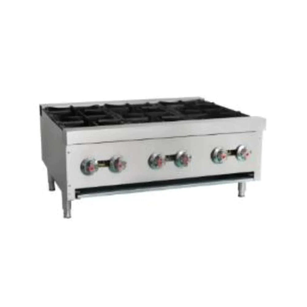 Parrilla comercial a gas de 6 quemadores  Migsa Modelo XRB-6-MG