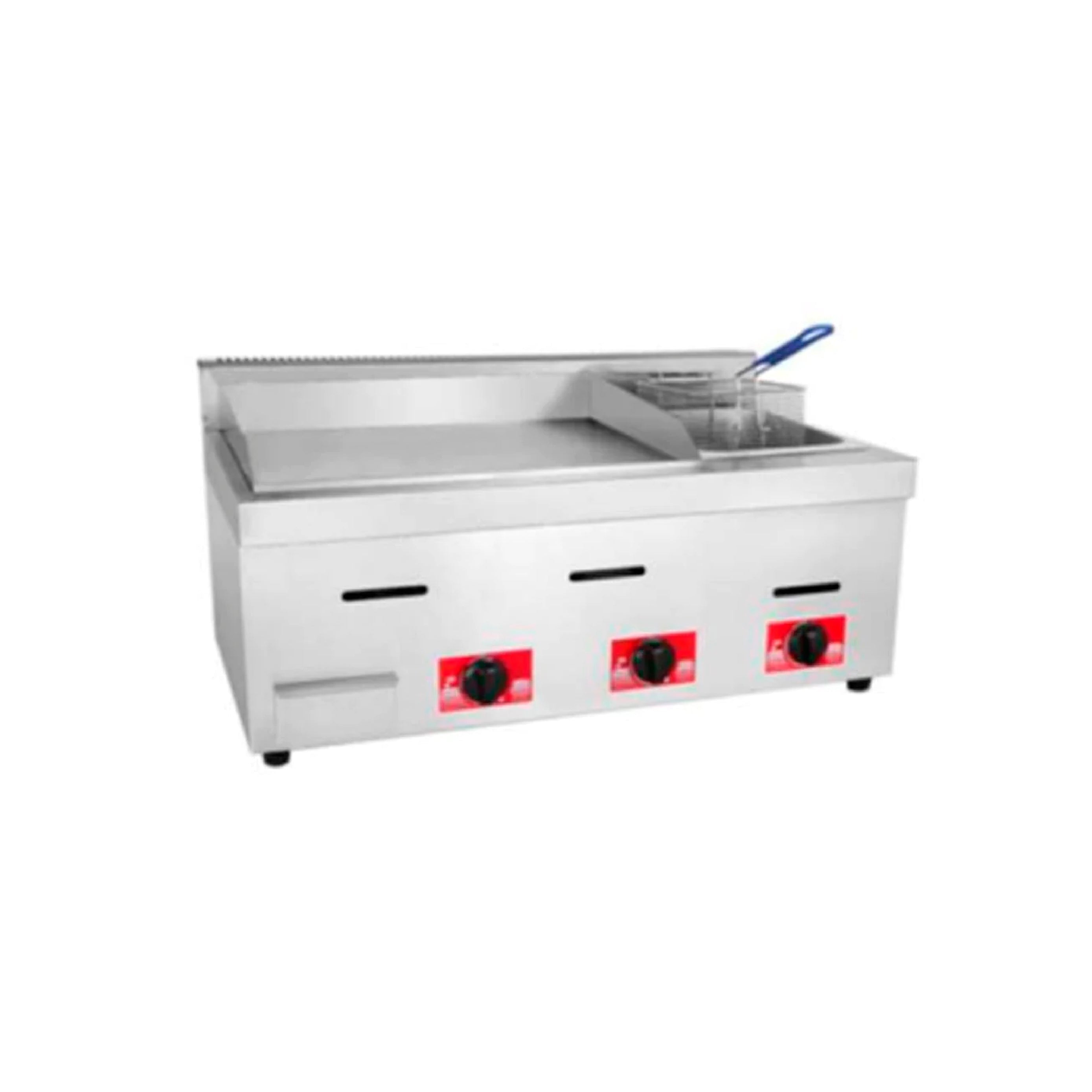 Plancha grill lisa con freidora a gas  MIGSA Modelo PFM-85