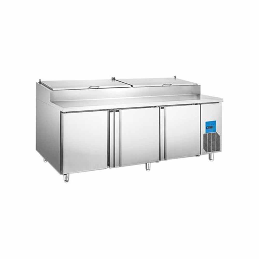 Mesa para preparación de pizzas de 3 puertas de 770 litros Marca Migsa Modelo PICL3 freeshipping - Innova FoodService