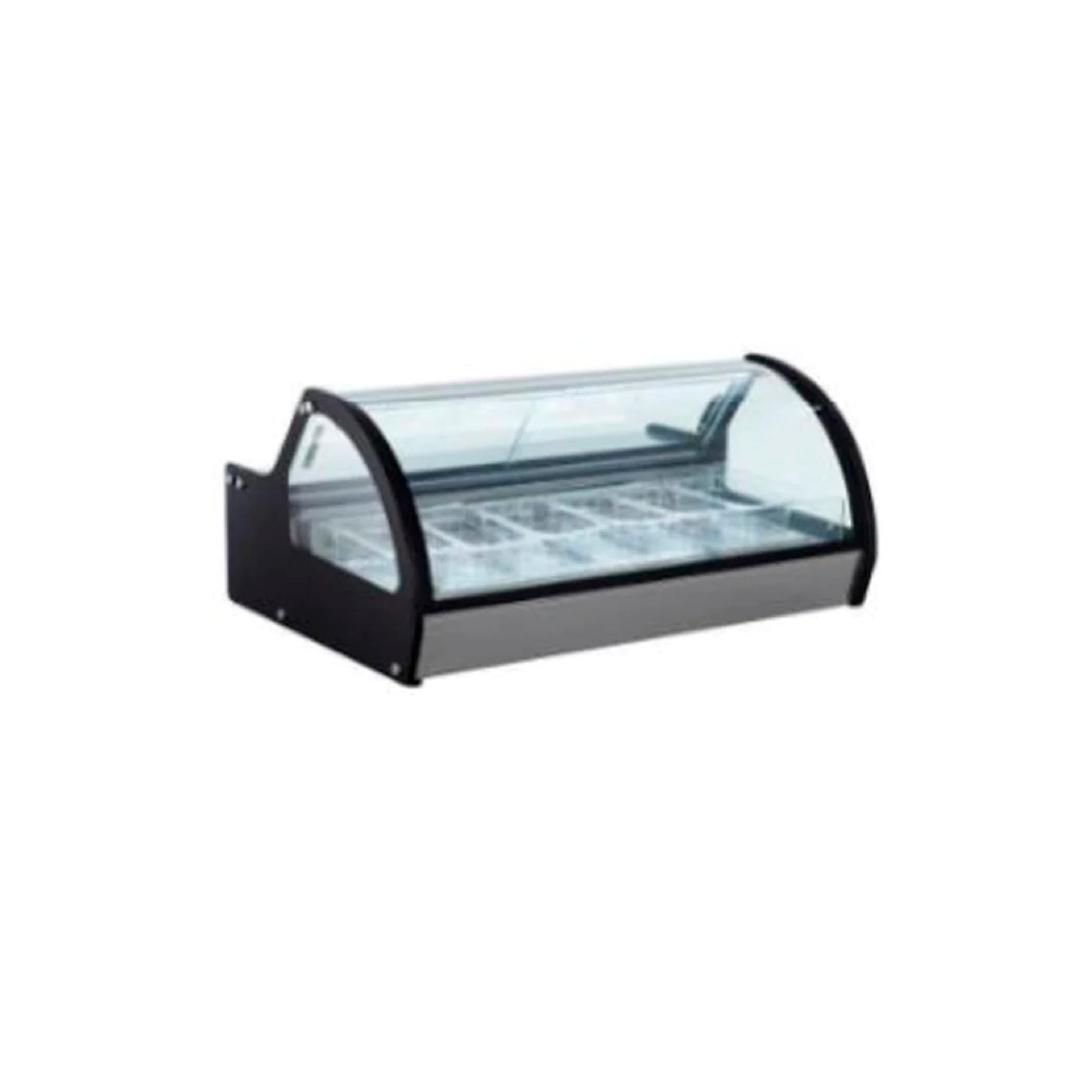 Vitrina exhibidora de helados de 6 insertos sobre mostrador  Migsa Modelo RTD-122L-1