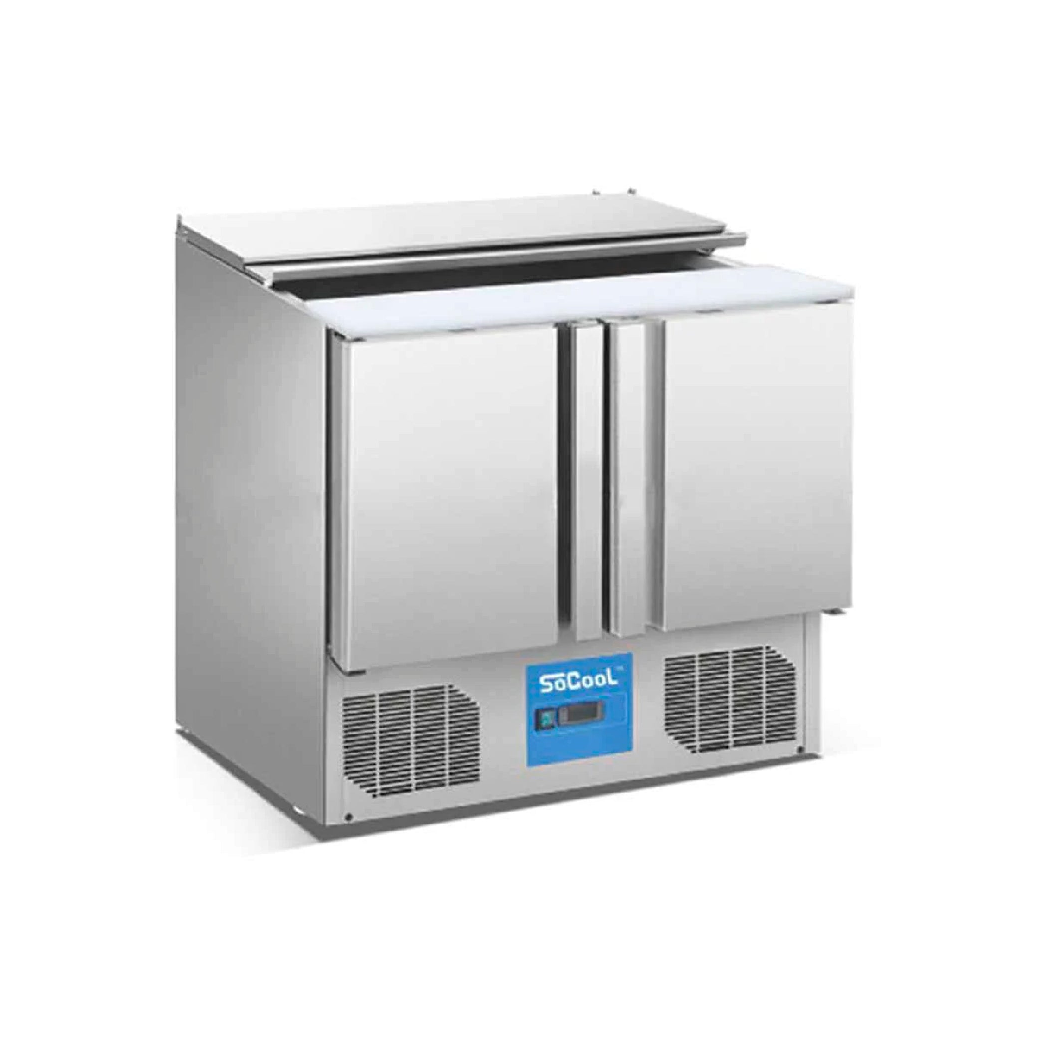 Barra fría para ensaladas de 2 puertas  Migsa Modelo S900