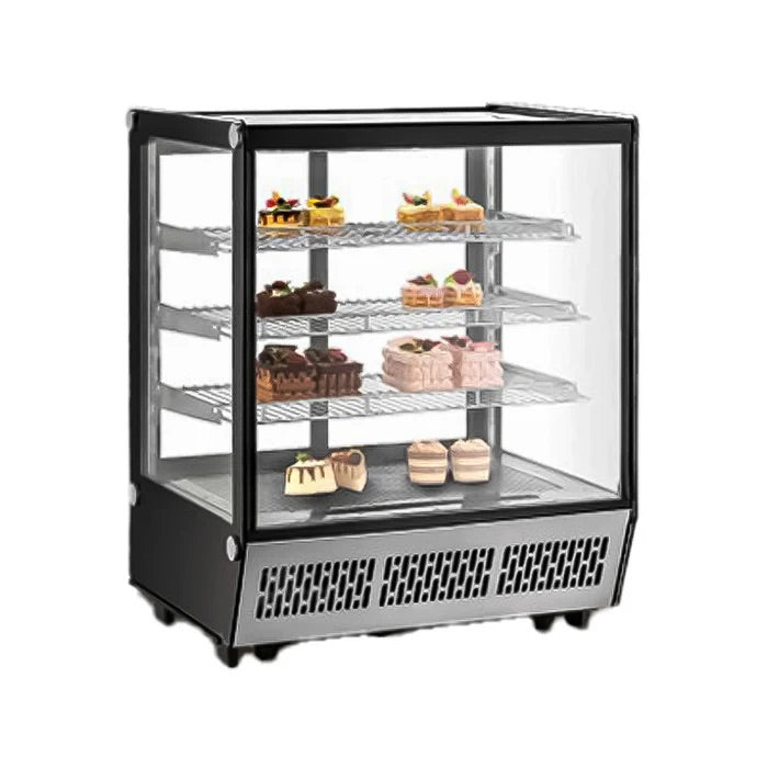Vitrina refrigerada cristal recto con 4 niveles de exhibición MIGSA - CW-235