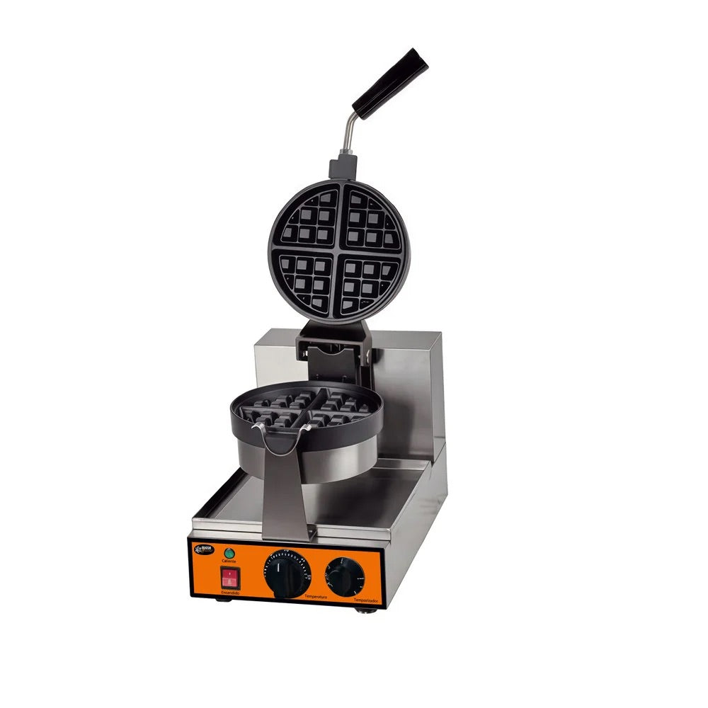 Wafflera Belga Eléctrica Industrial 110V de Cuadros Profundos con Teflón Migsa Essential WBME-2