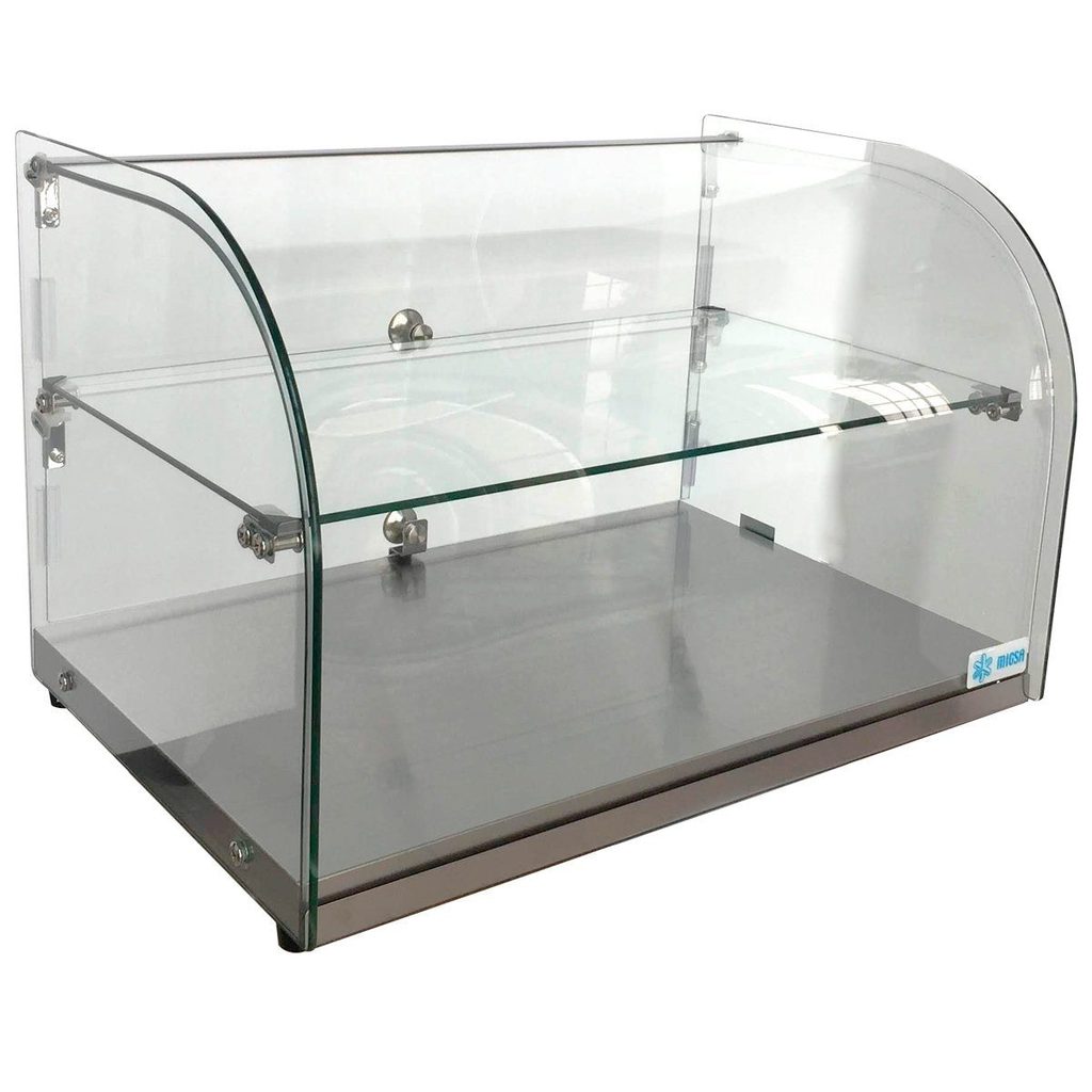 Vitrina exhibidora neutra cristal curvo Marca Migsa Modelo RTZ-45L freeshipping - Innova FoodService